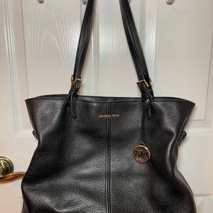 Michael Kors Black Pebbled Leather Tote